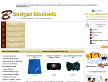 Tablet Screenshot of budgetblankets.com